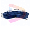 Ashwin Plush Velvet Corner Sofa