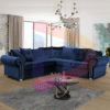 Ashwin Plush Velvet Corner Sofa