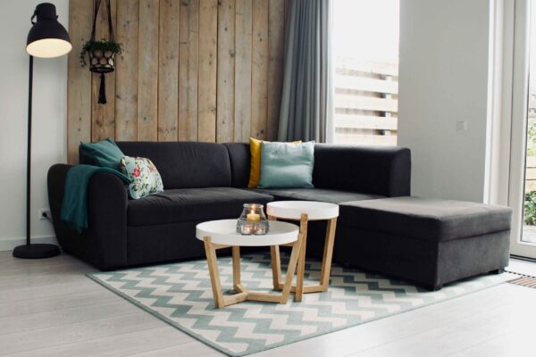 Black – L Shape 4 Seater Sofa