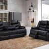 images (11) Roma Recliner Chair 3 and 2 In Premium Black Leather