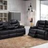 images (12) Roma Recliner Chair 3 and 2 In Premium Black Leather