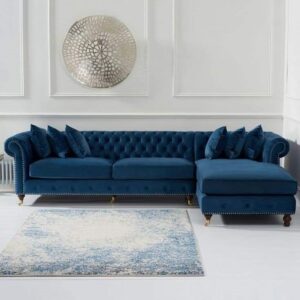 Chesterfield sofa classic tufted leather design living room