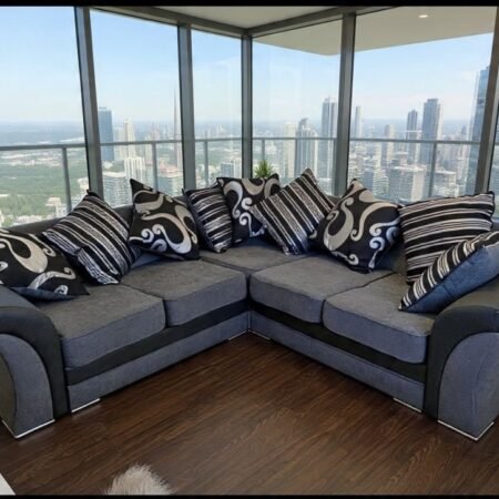 Dino 5 seater sofa with spacious cushioned seating and modern fabric upholstery