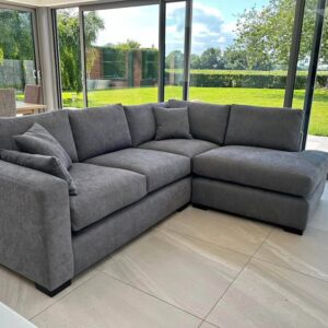 DFS grey L shape sofa