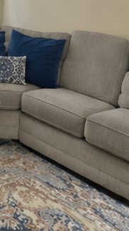 5 seat corner sofa cover in soft grey fabric designed for stylish protection and modern living room furniture