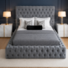 Ambassador Bed – Luxury Upholstered Bed Frame Luxury Ambassador bed with velvet upholstered tufted headboard