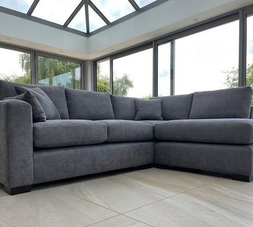 DFS grey L shape sofa