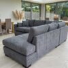 DFS grey L shape sofa