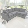 DFS grey L shape sofa