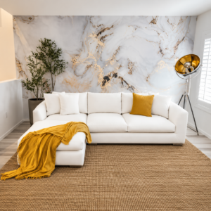 Next 4 Seater Sofa – Modern Grey Sectional Sofa for Living Room Next 4 seater grey sectional sofa with modern design in stylish living room interior