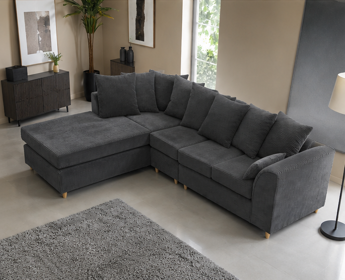 Jumbo Cord Corner Sofa - Image 3