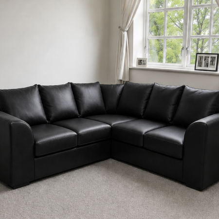 Leather sofa for modern living room luxury interior design