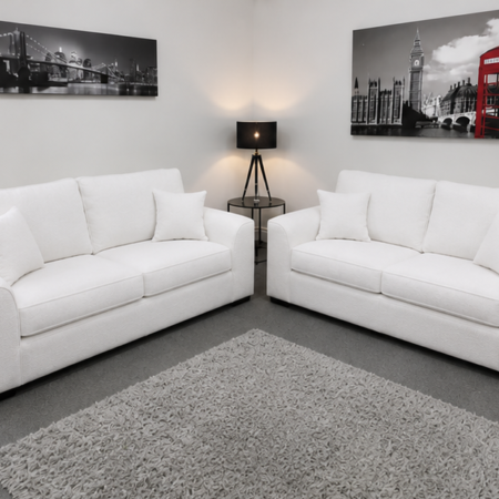 3 2 Seater Sofa with premium fabric upholstery in a stylish modern living room