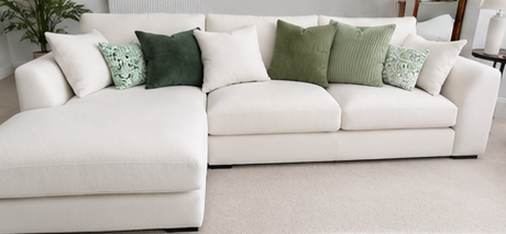 Sofa Suite with premium fabric upholstery in a modern UK living room