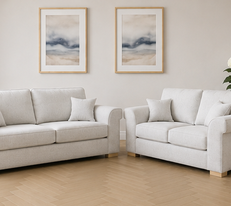 Designer 3+2 Sofa with premium fabric upholstery for modern living rooms