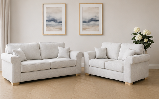 Designer 3+2 Sofa with premium fabric upholstery for modern living rooms