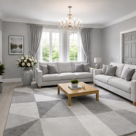 Premium 2+3 Seater Sofa with luxurious fabric upholstery in a modern living room.