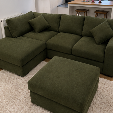 Stylish Modern Sofa with Deep Cushions