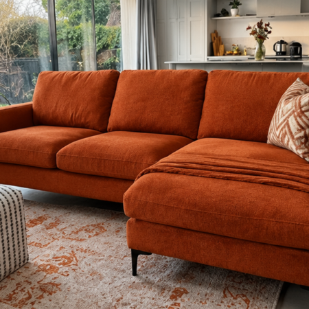 Sectional Sofa with premium fabric upholstery in a modern living room