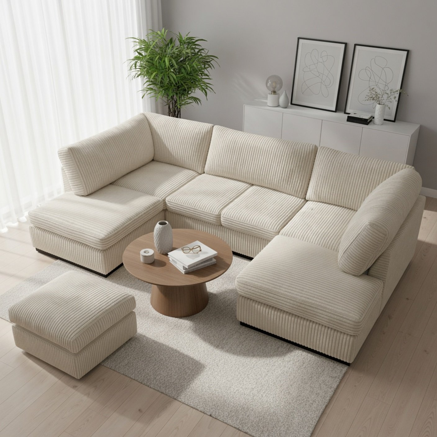 Durable Construction U Shape Sofa - Image 3