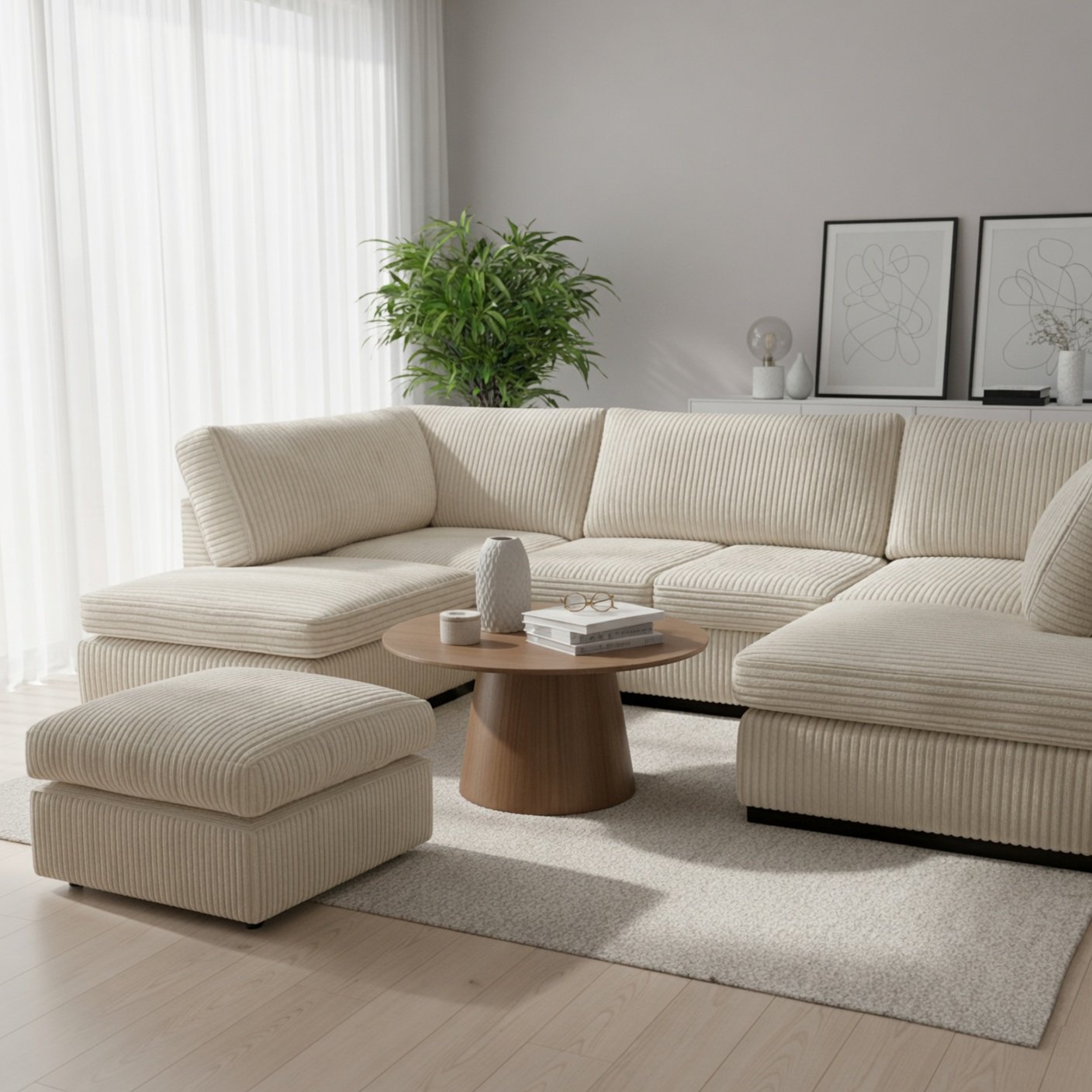Durable Construction U Shape Sofa - Image 4